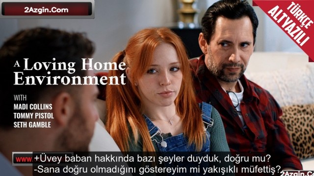 Annesinin yeni kocası olan üvey babasıyla sikişen kızıl kaşar müfettişi de alet etti