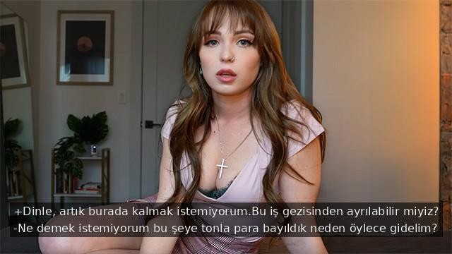 Çalıştığı iş yerinden bıkan sürtük iş gezisinde arkadaşından kendini sikmesini istiyor